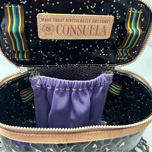 Consuela Danni Slim Leopard Print Train Case Travel Cosmetics - Picture 9 of 11